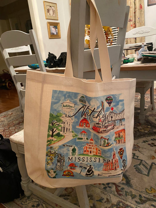 Natchez, MS Canvas Bag