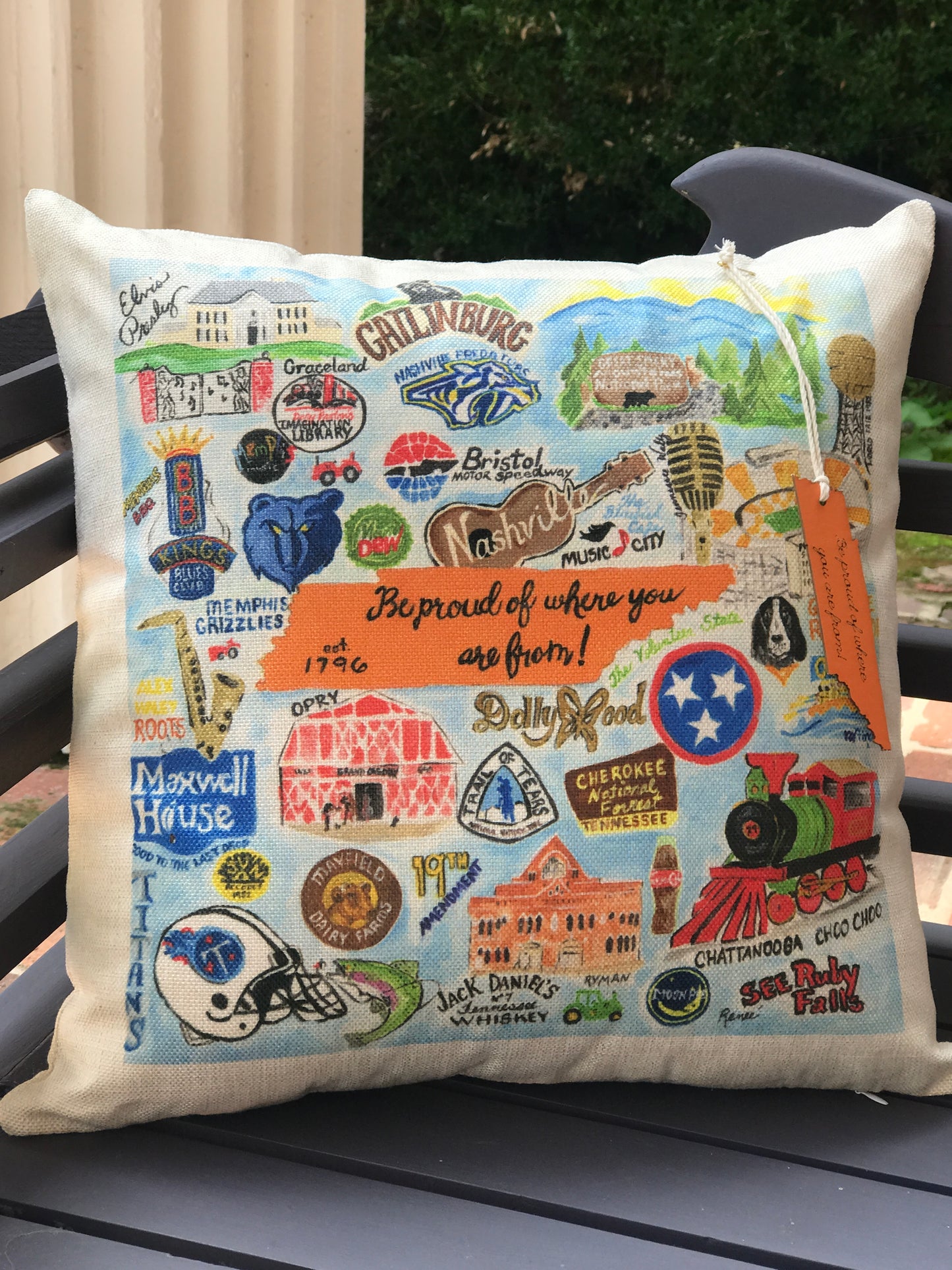 State of Tennessee Pillow