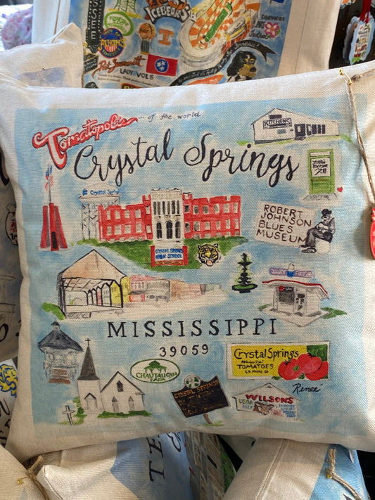 Crystal Springs, MS Pillow