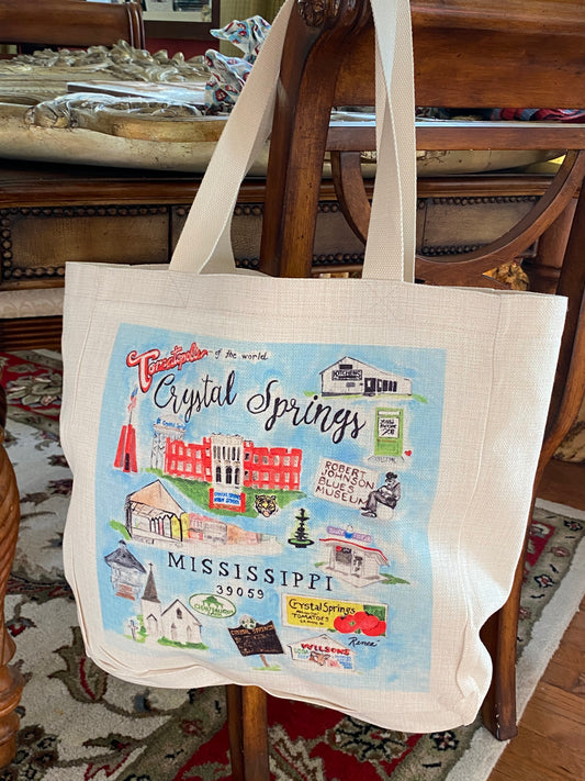 Crystal Springs, MS Canvas Bag