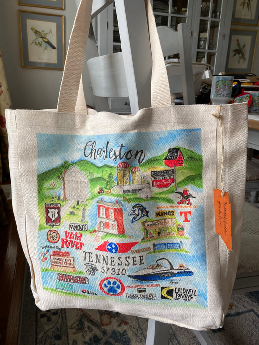 Charleston, TN Large Canvas Bag