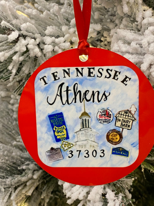 Athens, TN Christmas Ornament