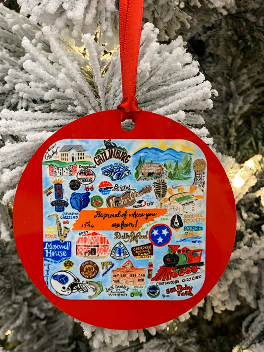 Tennessee Christmas Ornament