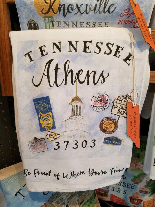 Athens, TN Tea Towel