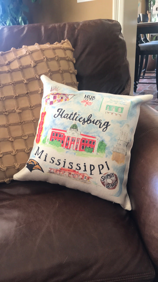 Hattiesburg, MS Pillow